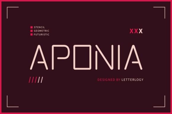 Aponia: Futuristic Geometric Sans Serif Fonts for Gaming Branding