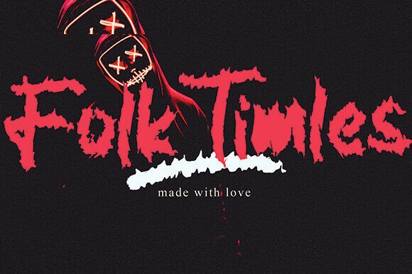Folk Timles: The Display Horror Font for Gritty Craft Designs