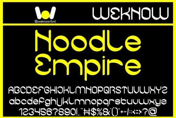 Noodle Empire: The Perfect Retro-Futuristic Font for Crafters