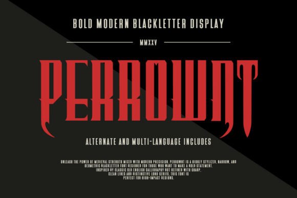 Perrownt: A Medieval Blackletter Font for Bold Branding