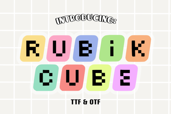 Rubik Cube: The Perfect Pixel Font for Creative Products