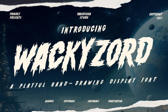 Wackyzord: A Bold Hand-Drawn Display Font for Sci-Fi Branding