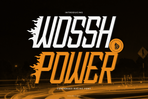 Wossh Power: The High-Impact Racing Typeface for Viral Campaigns