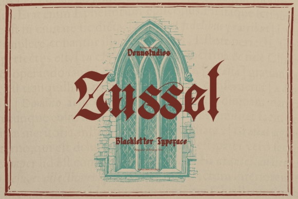 Zussel: A Premium Blackletter Typeface for Authentic Branding
